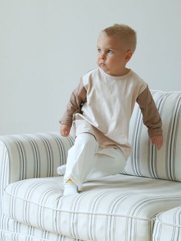 Лонгслив детский FLIP бежево-кофейный