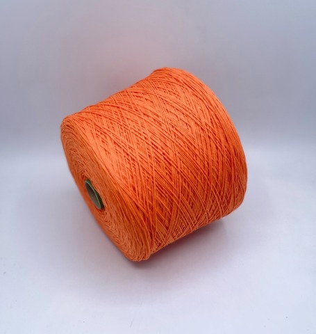 Бобинная пряжа (пр.Италия), art.Cotone, 350м/100 гр. 100%Хлопок, цвет-Оранжевый , арт.34822