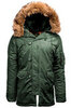 Куртка Аляска Alpha Slim Fit N-3B Parka (оливковая - s.green/orange)