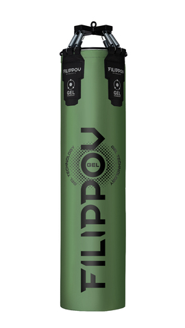 Боксерский мешок PREMIUM GEL FILIPPOV 110см/40см/90кг, зеленый