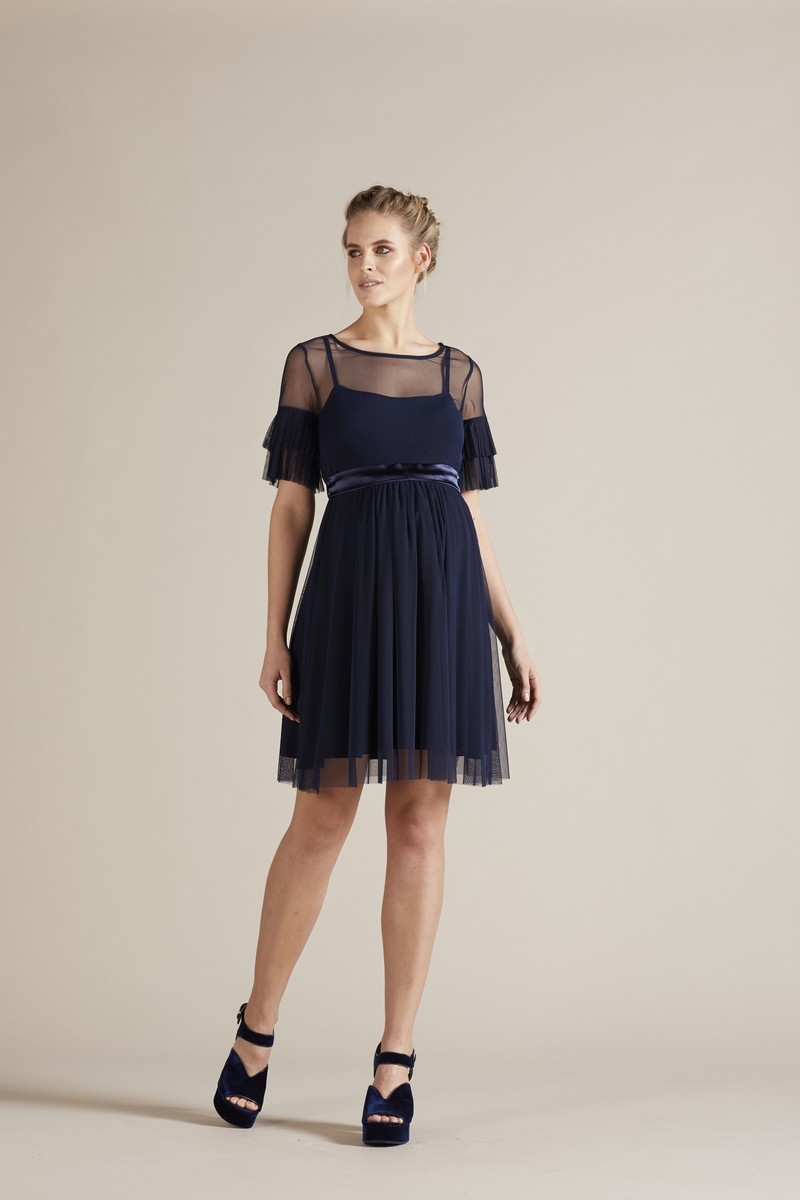 Фото платье для беременных GEBE от магазина СкороМама, темно-синий, размеры.