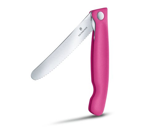 Нож кухонный складной Victorinox Classic, 110 mm, Wavy Edge, Pink (6.7836.F5B)