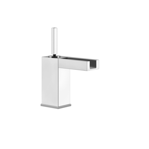 Gessi Rettangolo Смеситель для раковины на 1 отверстие с открытым изливом, рукоятка &quot;джойстик&quot;, цвет: хром 30901#031