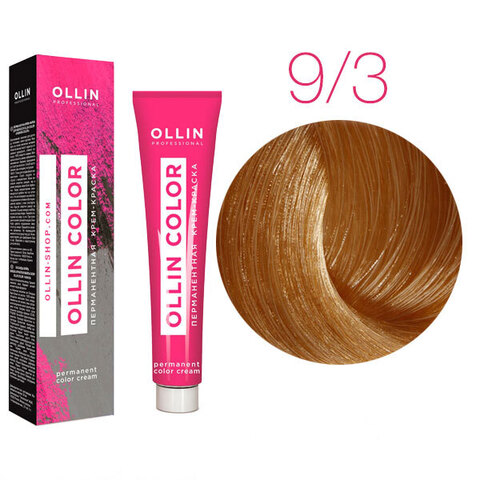 OLLIN Color 9/3 (Блондин золотистый) - Перманентная крем-краска для волос