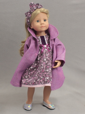 Пальто и платье - На кукле. Одежда для кукол, пупсов и мягких игрушек.