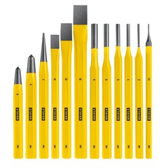 STAYER Hercules, 12 предметов, набор зубил и кернеров в пластиковом держателе, Professional (21077-H12)