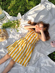 Платье без рукавов Mjölk Yellow Stripes