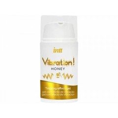 Возбуждающий гель с эффектом вибрации Vibration! HONEY (мёд) 15 мл. от INTT