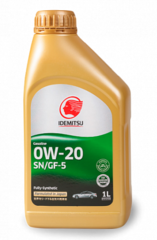 Синтетическое моторное масло IDEMITSU 0W-20 SN/GF-5 1 л