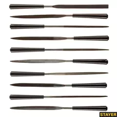 STAYER 140 мм, 10 предм., Набор надфилей (16011-H10)