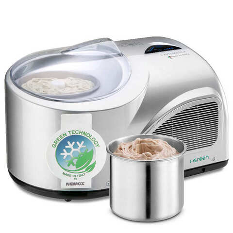 Мороженица Nemox Gelato NXT-1 I-Green серебристая 1,7 л (автоматическая)