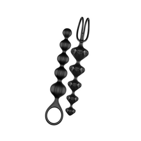 Satisfyer Love Beads Black Набор из 2 анальных цепочек черный