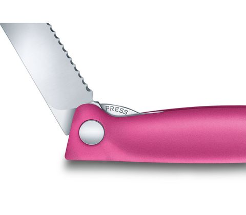 Нож кухонный складной Victorinox Classic, 110 mm, Wavy Edge, Pink (6.7836.F5B)