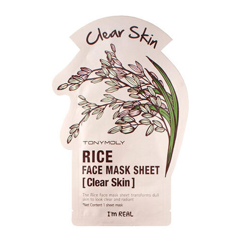 Tony Moly I'm Rice Mask Sheet Clear Skin - Очищающая тканевая маска с экстрактом риса