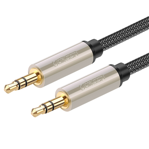 Кабель UGREEN 3,5mm Audio Cable Net Braid, Длина: 1м AV125, Серый