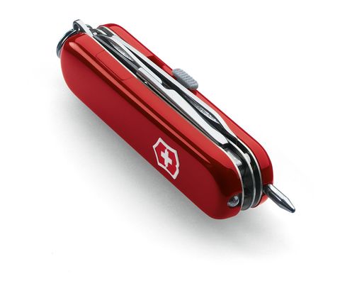 Нож-брелок Victorinox Midnite  Manager Rubin, 58 mm, Translucent Red (0.6366.T)