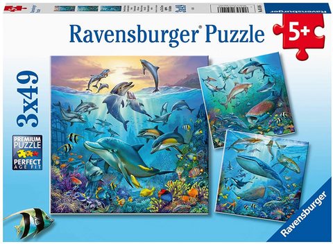 Puzzle Tierwelt des Ozeans 3x49 pcs