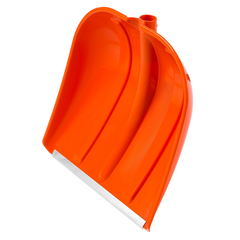 СИБИН ЛП-410, ширина 410 мм, пластиковая, с алюминиевой планкой, без черенка, снеговая лопата (421834)