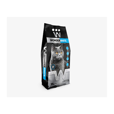Наполнитель комкующийся  Wonder White Carbon c акт. углем без аромата 10 кг (Вандер вайт)