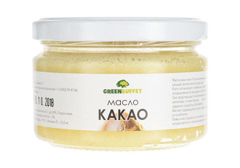 Масло какао GreenBuffet, 150г