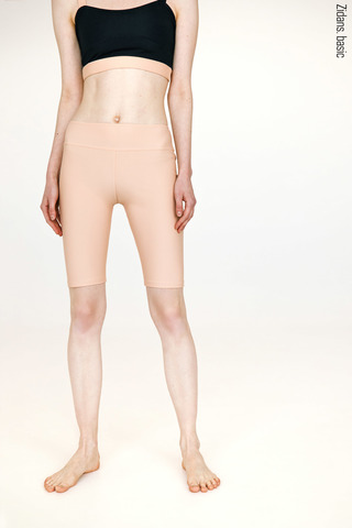 Knee length shorts stretch | beige