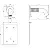 Gessi 316 INTRECCIO Смеситель для раковины настенный, электронный, излив 146 мм., внешняя часть, цвет Steel Brushed 54114#239