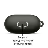 Силиконовый чехол с карабином для AirPods 3 2021 (Черный)