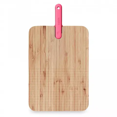 Доска разделочная 43x24x2.4см Trebonn Chopping boards and Knives розовая
