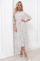 Платье Хелен (белый/принт) Р11-1075/9 Nikol