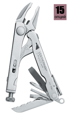 Мультитул Leatherman Crunch, 15 функций, кожаный чехол