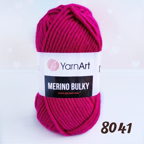 YARNART MERINO BULKY 8041, Малиновый