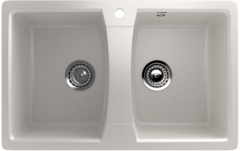 ULGRAN U-402  Двухсекционная мойка с отверстием под смеситель