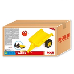 Пластиковый прицеп желтый