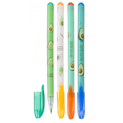 
          Набор цветных гелевых ручек 24 цвета, с блестками, ароматизированные, MC-Basir, детские разноцветные ручки с рисунком авокадо на корпусе и ярким колпачком, 24 штуки