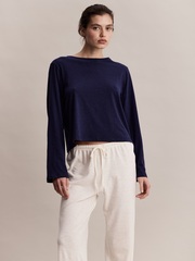 Лонгслив Luka Longsleeve Navy blue in Hemp