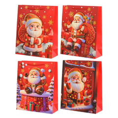 
          Подарочный пакет Basir, серия "Дед мороз", объемный рисунок, 18*23*10 см, ассорти
