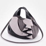 Сумка Саломея 656 мульти итальянский серо-черный