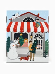 Коробка сборная одиночная Прямоугольник, «Зимний город», 31*25*16 см