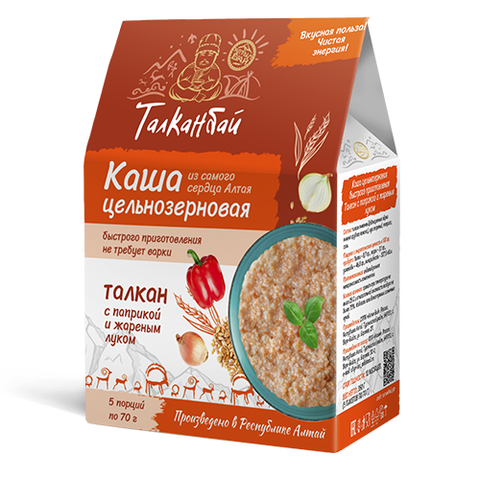 Каша быстрого приготовления Талкан с паприкой и жареным луком, Алтын Бай
