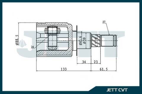 ШРУС внутренний JETT V40-1075