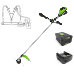 Триммер аккумуляторный Greenworks TB13L, 82V, 1,3 кВт, 43 см, бесщеточный, c 1 х АКБ 5 Ач и ЗУ (TB13LUB)