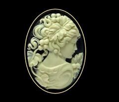 Силиконовый молд Камея Девушка № 32