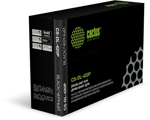 Блок фотобарабана Cactus CS-DL-420P DL-420 черный ч/б:30000стр. для M6700D, M6700DW, M6703DW, M6800FDW, M7100DN, M7100DW, M7102DN, M7103DN, M7300FDN, M7300FDW, M7302FDN, M7302FDW Pantum