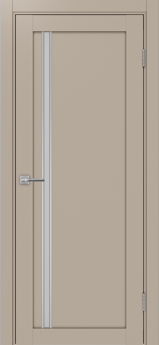 Дверь межкомнатная Оптима Порте Турин 527.121 АПС молдинг SC, цвет мокко, экошпон, стекло мателюкс