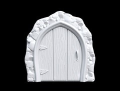 Силиконовый молд № 419 Дверь большая ( серия домики для гномов и фей)