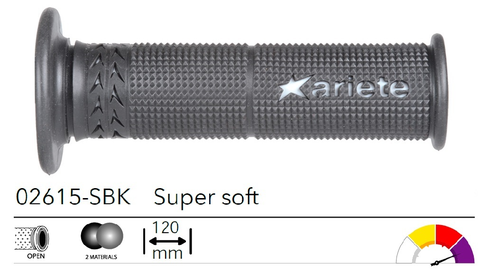 SUPERBIKE PAIR GRIPS DARK GREY/LIGHT GREY