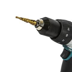 Сверло по металлу ступенчатое спиральное ПРАКТИКА 4-12мм, шаг 1мм, хвост.1/4