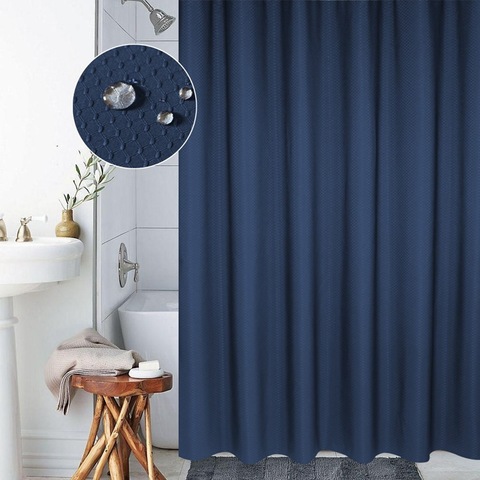 Шторка для ванной 180х200 Carnation Home Fashions Grace Jacquard Navy FSC18-HX71/85