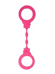 Розовые силиконовые наручники - 