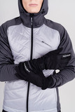 Премиальный костюм для лыж и зимнего бега Nordski Hybrid Hood Black/Grey